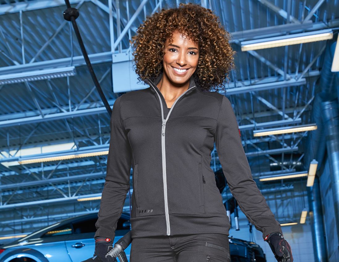 Werkjassen: FIBERTWIN® clima-pro jack e.s.motion 2020, dames + antraciet/platina