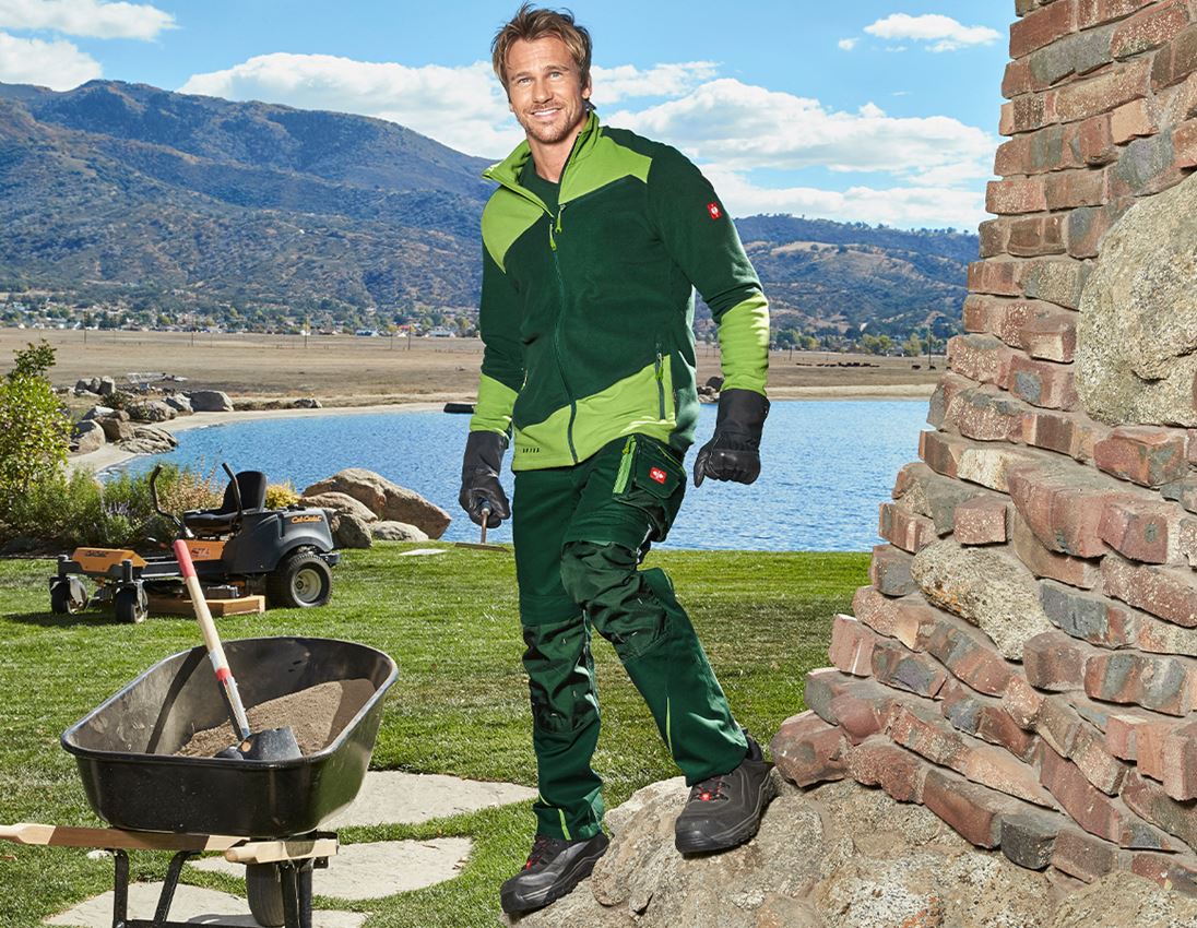 Werkjassen: Fleecejack e.s.motion 2020 + groen/zeegroen 1