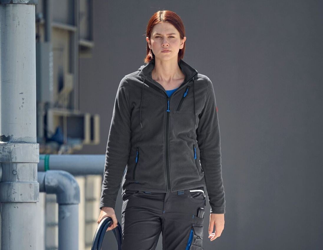 Vestes de travail: Veste capuche laine polaire e.s.motion 2020,femmes + graphite