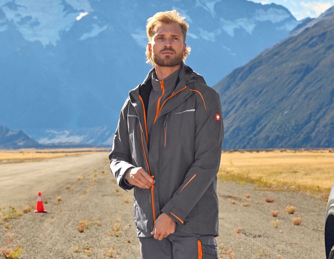 Vestes de travail: Veste de fonction 3 en 1 e.s.motion 2020, hommes + anthracite/orange fluo