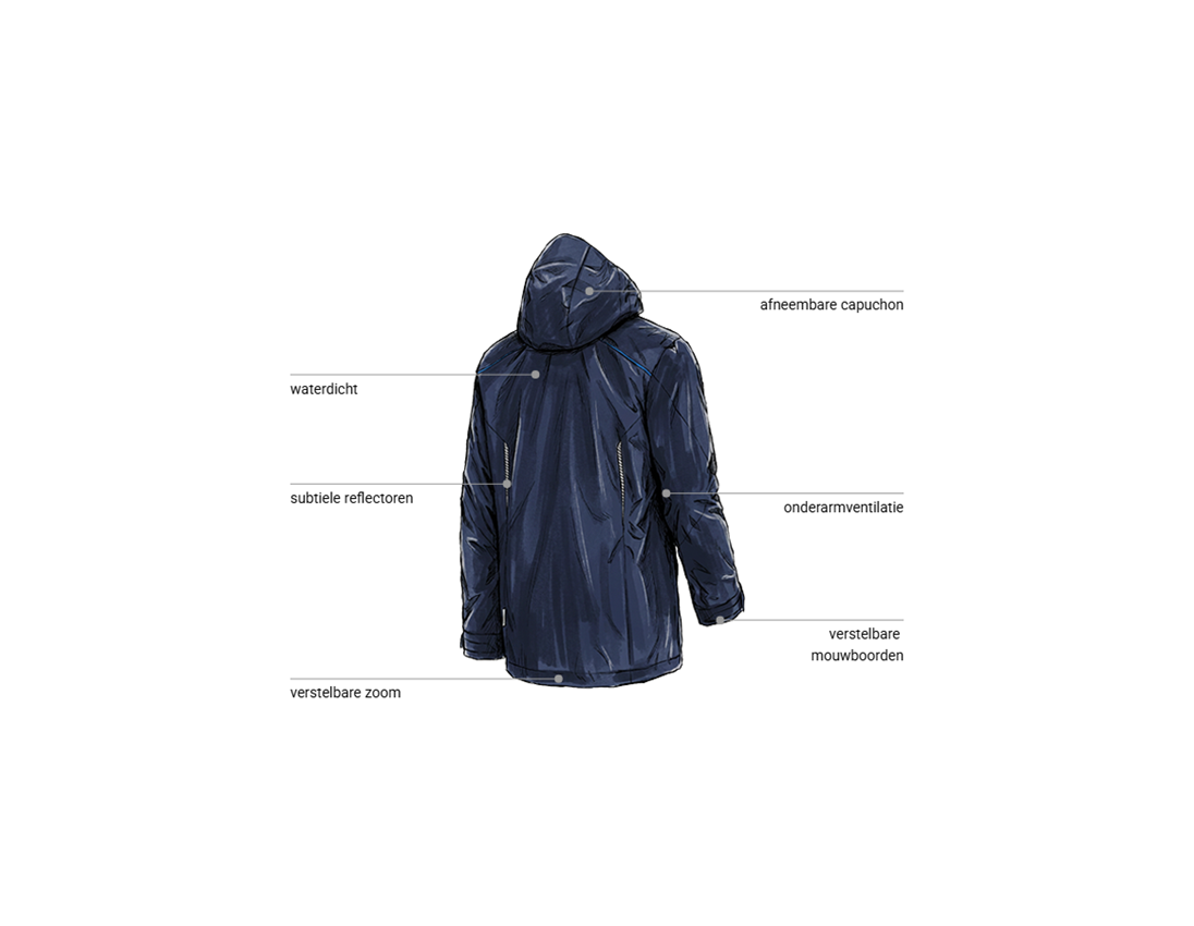 Kleding: 3 in 1 functioneel jack e.s.motion 2020, heren + donkerblauw/atol 2