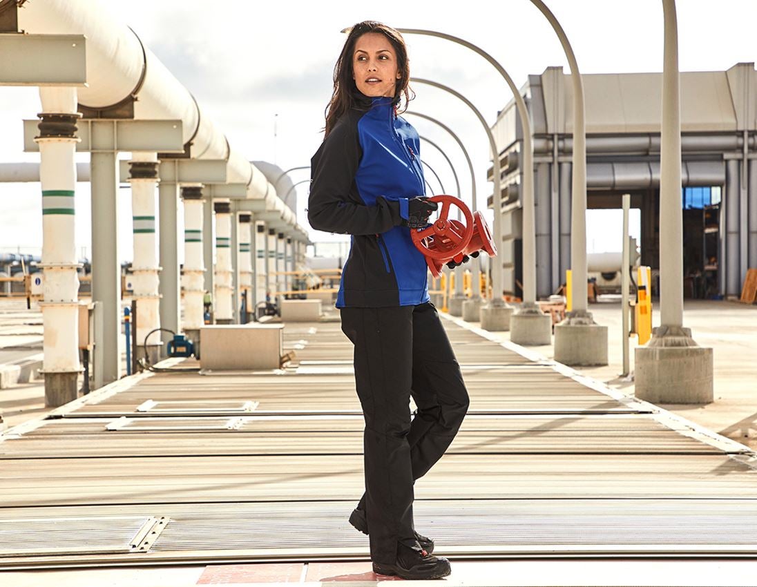 Vestes de travail: Veste Softshell dryplexx® softlight, femmes + bleu royal/noir 1