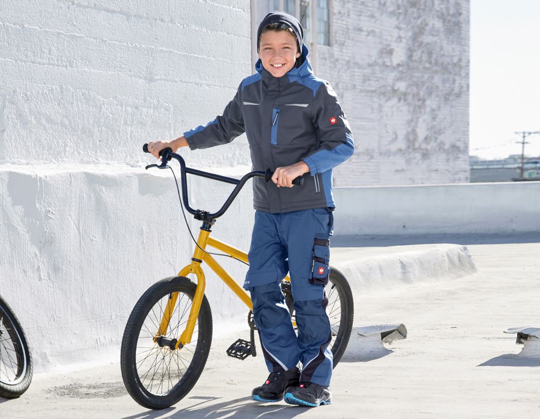 Vestes: Veste Softshell e.s.motion, enfants + pacifique/cobalt 3