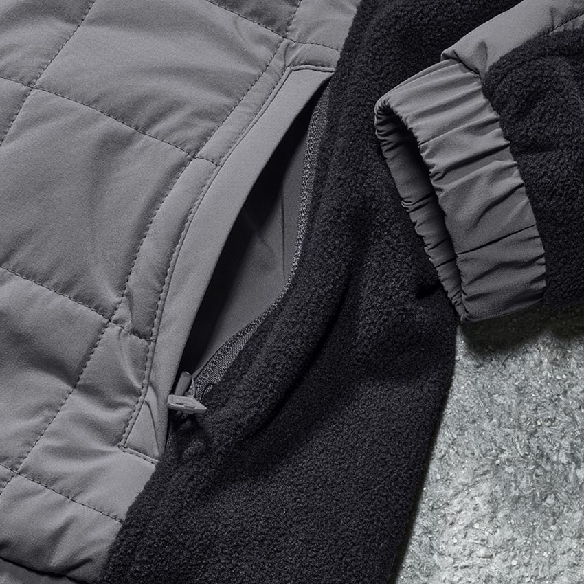 Jacken: Hybrid Fleecejacke e.s.concrete, Damen + schwarz/basaltgrau 2