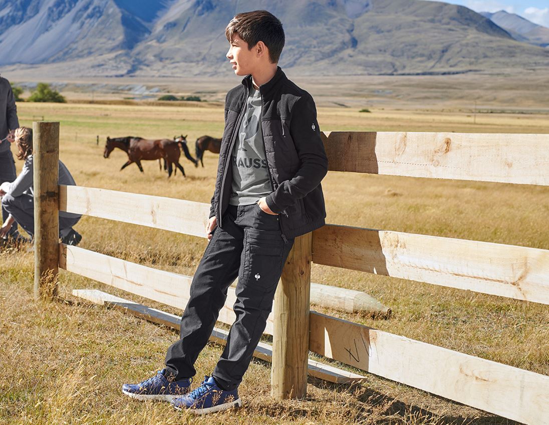 Jacken: Hybrid Fleecejacke e.s.concrete, Kinder + schwarz 1