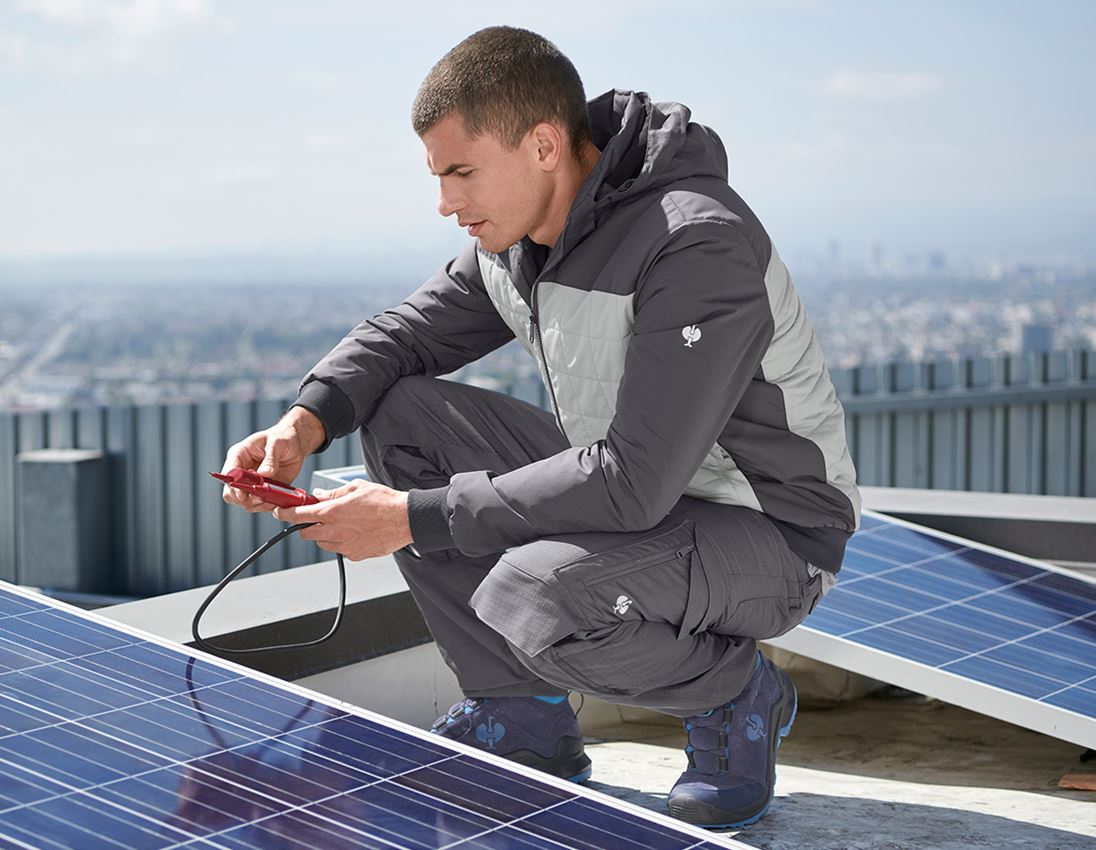 Jacken: Kapuzen-Pilotenjacke e.s.concrete + anthrazit/perlgrau 1