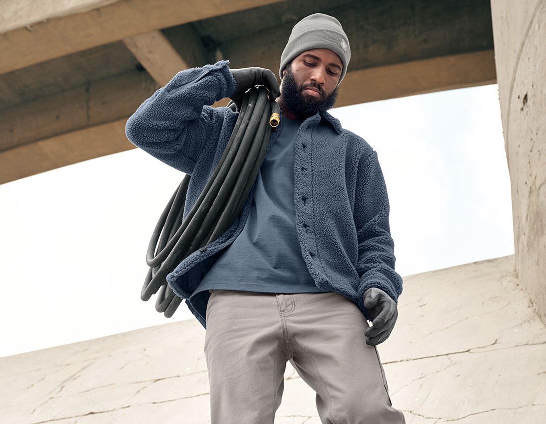 Jacken: Faserpelz Jacke e.s.iconic + oxidblau 1