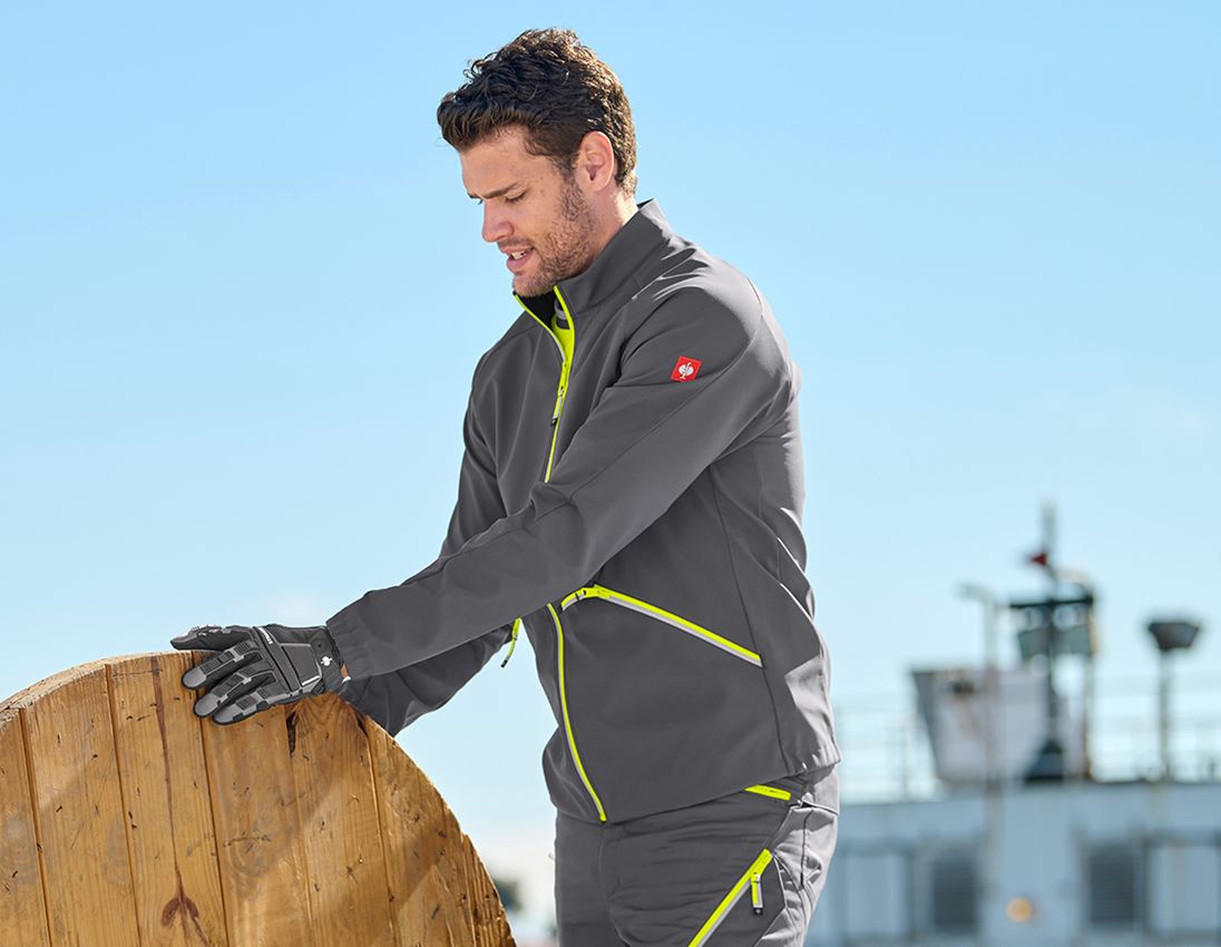 Thèmes: Veste Softshell e.s.ambition + anthracite/jaune fluo 1