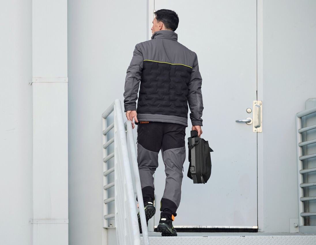 Kleding: e.s. Padded-jack + antraciet/zwart/signaaloranje/signaalgeel 3