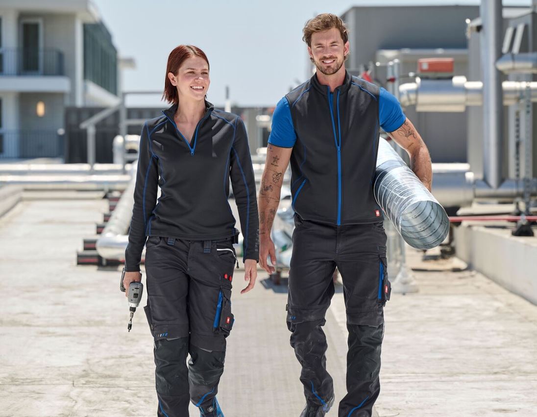 Themen: Funktions Weste thermo stretch e.s.motion 2020 + graphit/enzianblau 2