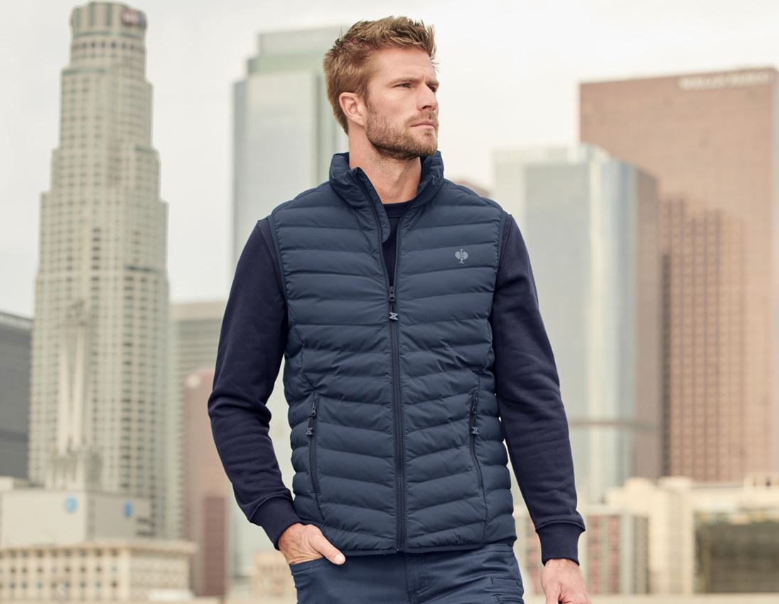 Gilets de travail: Gilet e.s.motion ten + bleu ardoise