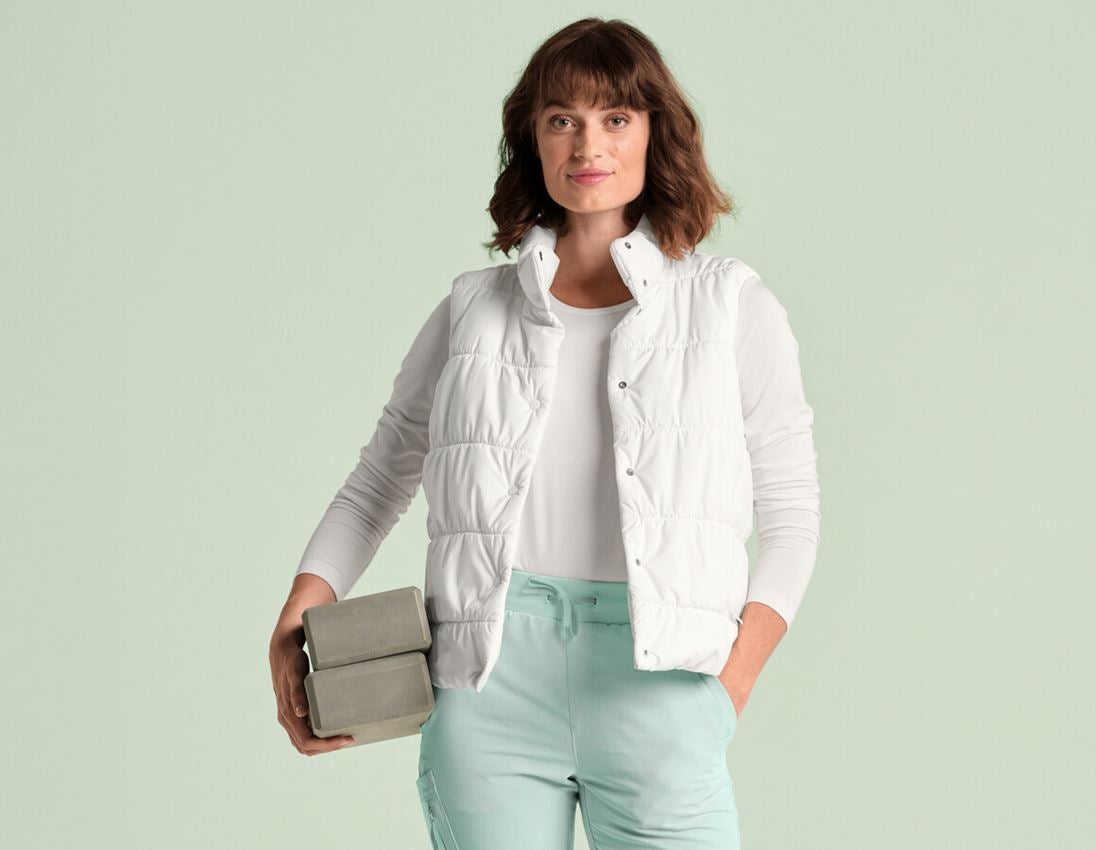 Werkvesten: Bodywarmer e.s.avida, dames + wit