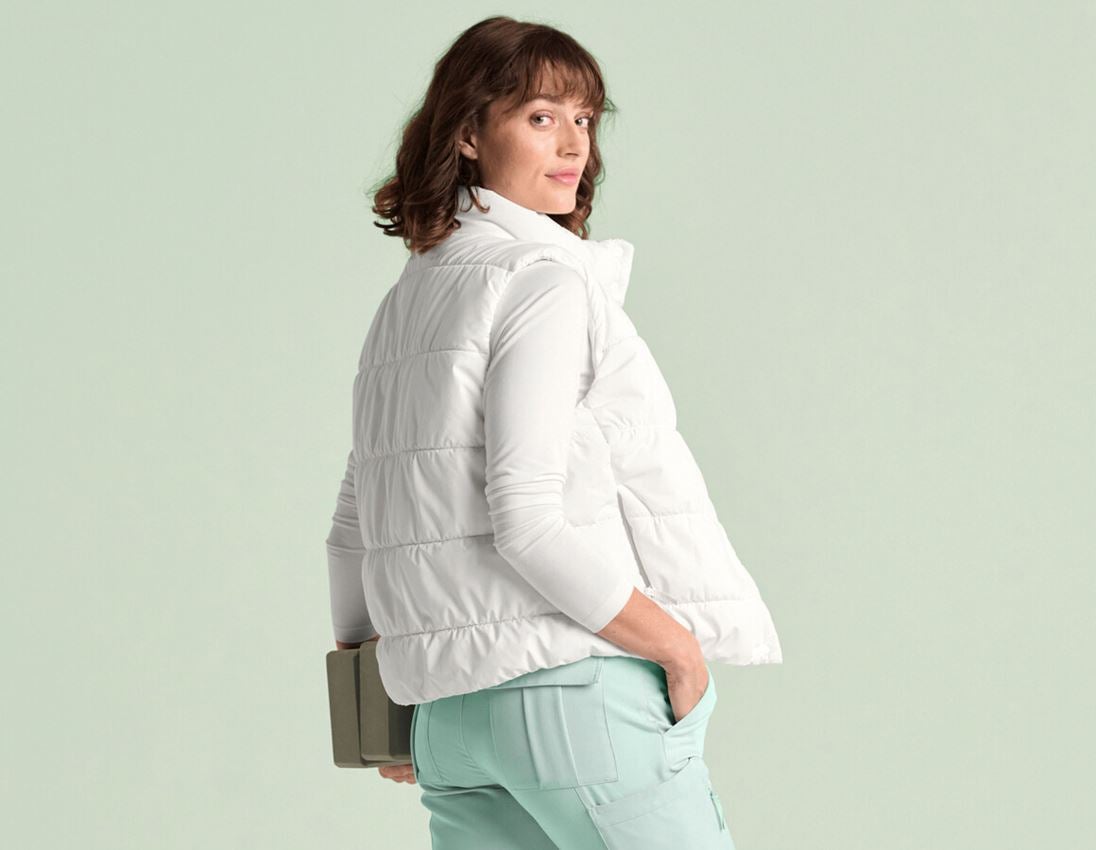Werkvesten: Bodywarmer e.s.avida, dames + wit 1