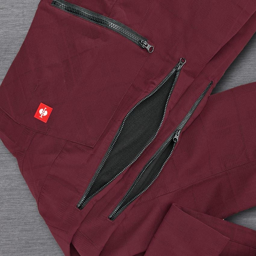 Pantalons de travail: e.s. Pantalon de travail pocket, hommes + rubis 2