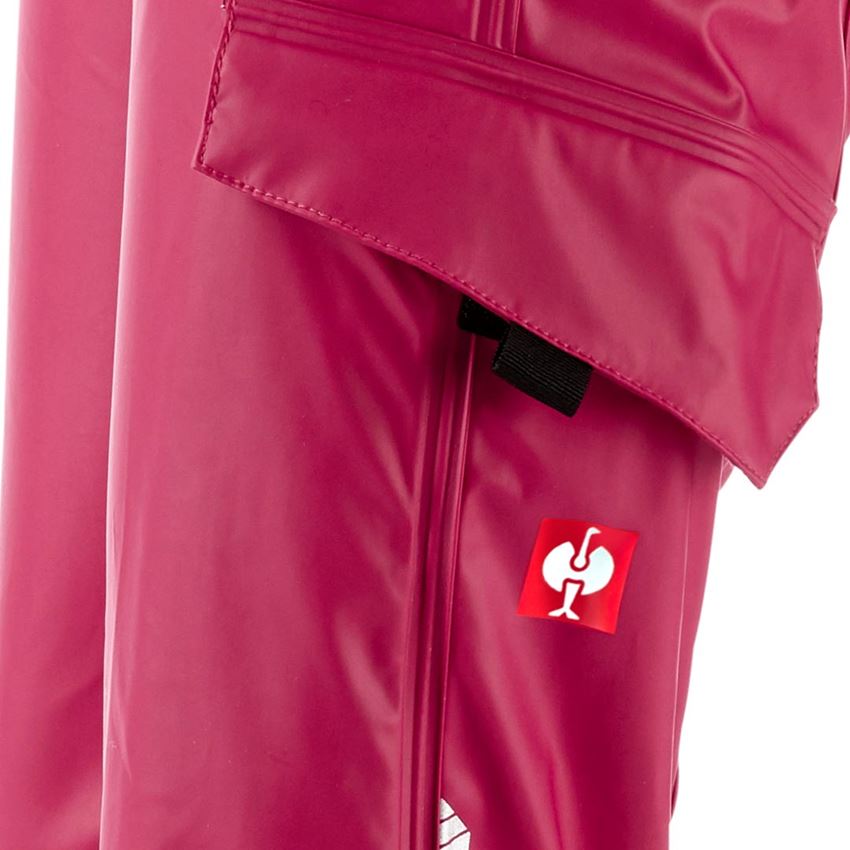 Hosen: Regenbundhose e.s.motion 2020 superflex,Kinder + beere/dunkelblau 2