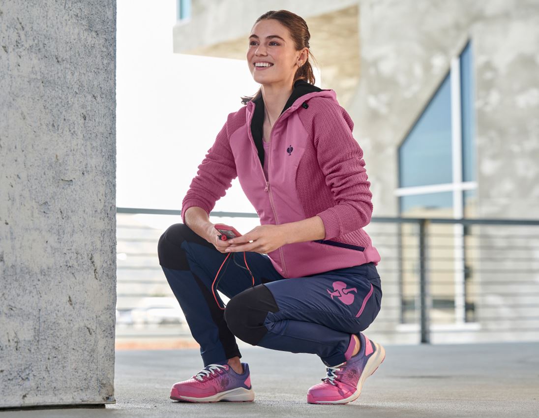 Pantalons de travail: Pantalon de fonction e.s.trail, femmes + bleu profond/rose tara 1