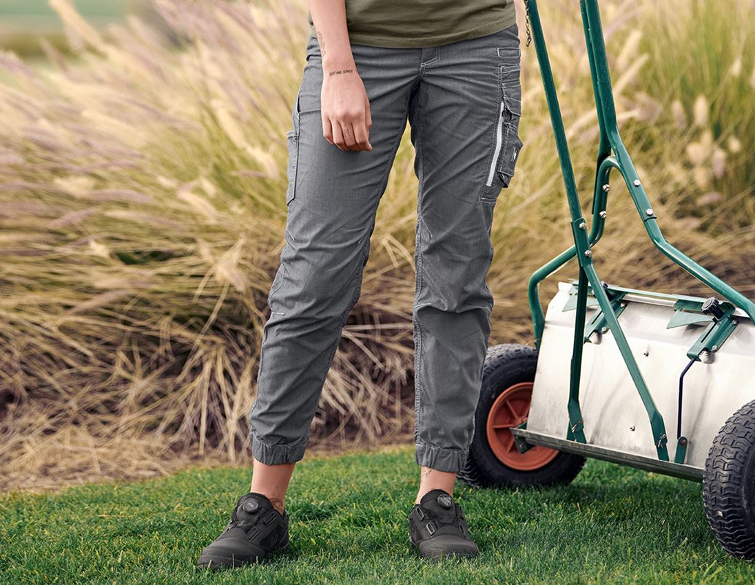 Pantalons de travail: Pantalon Cargo e.s.motion ten d’été,femmes + noir oxyde