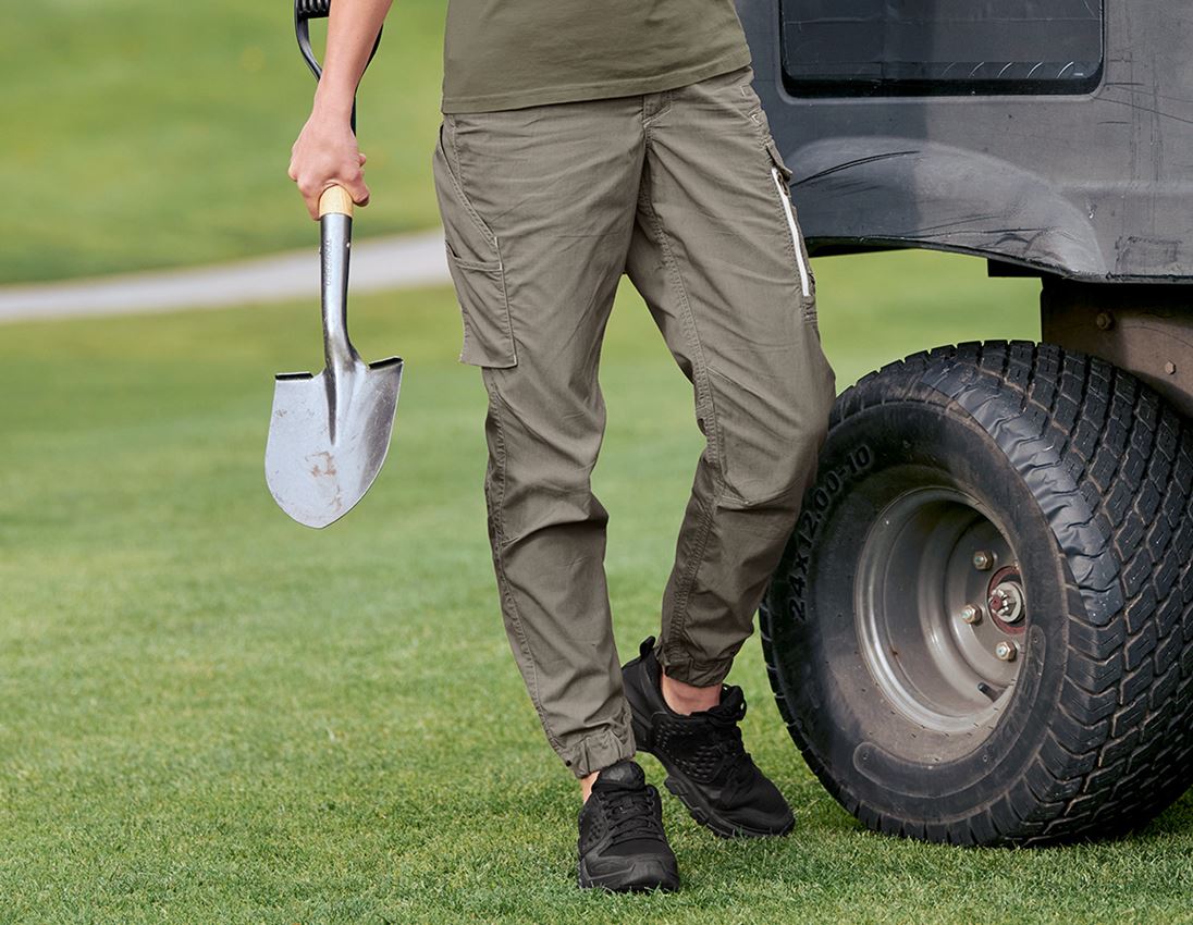 Pantalons de travail: Pantalon Cargo e.s.motion ten d’été,femmes + vert marais