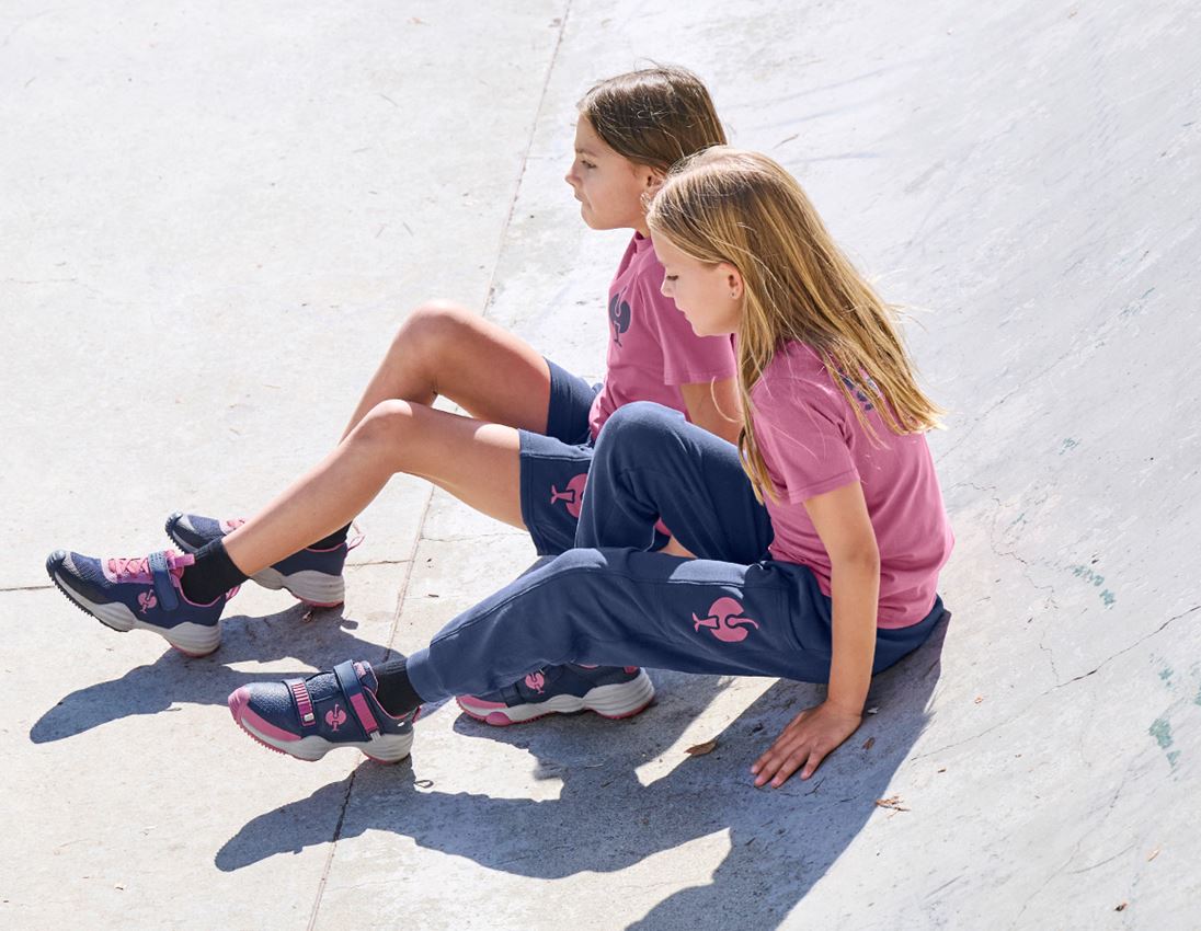 Vêtements: Sweat pants light e.s.trail, enfants + bleu profond/rose tara 4
