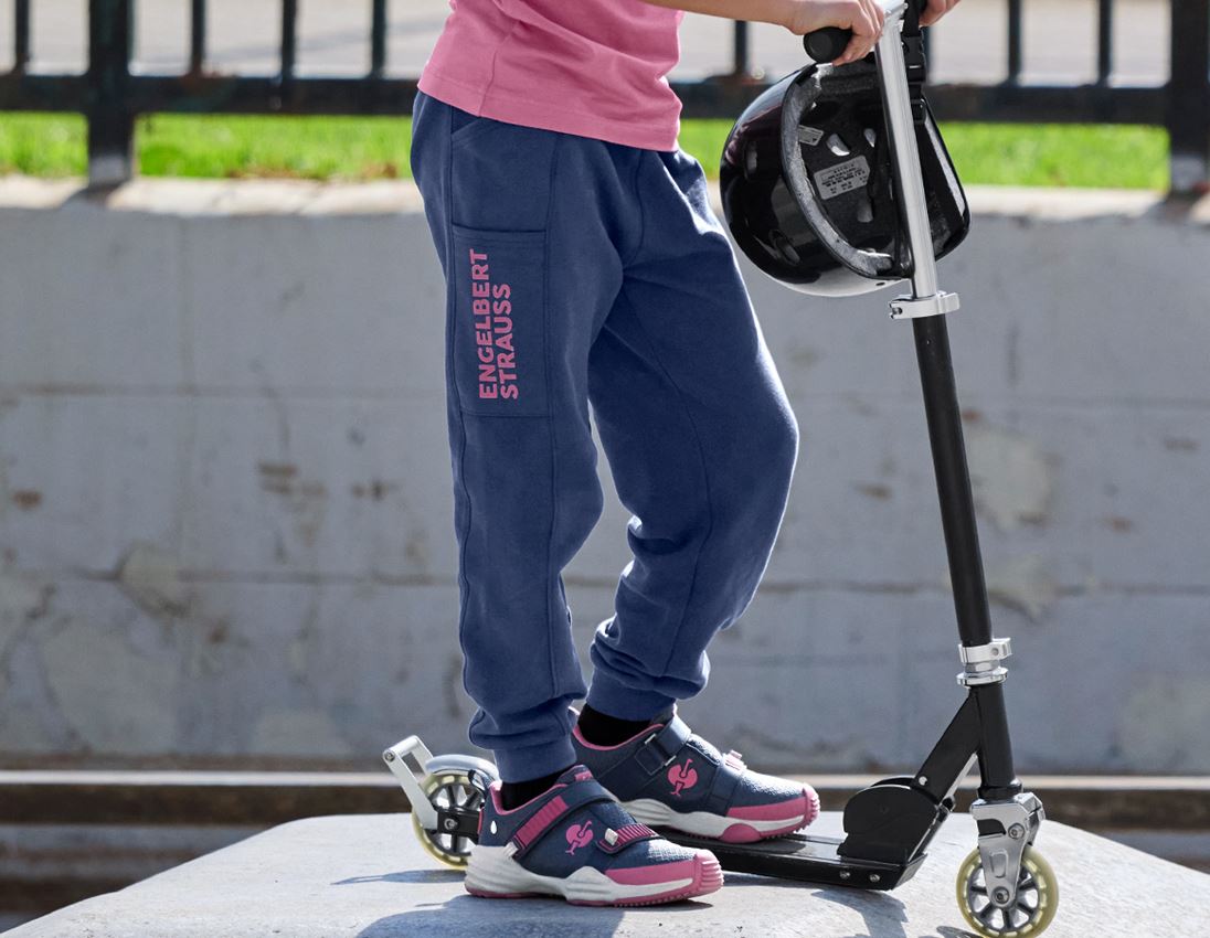 Vêtements: Sweat pants light e.s.trail, enfants + bleu profond/rose tara