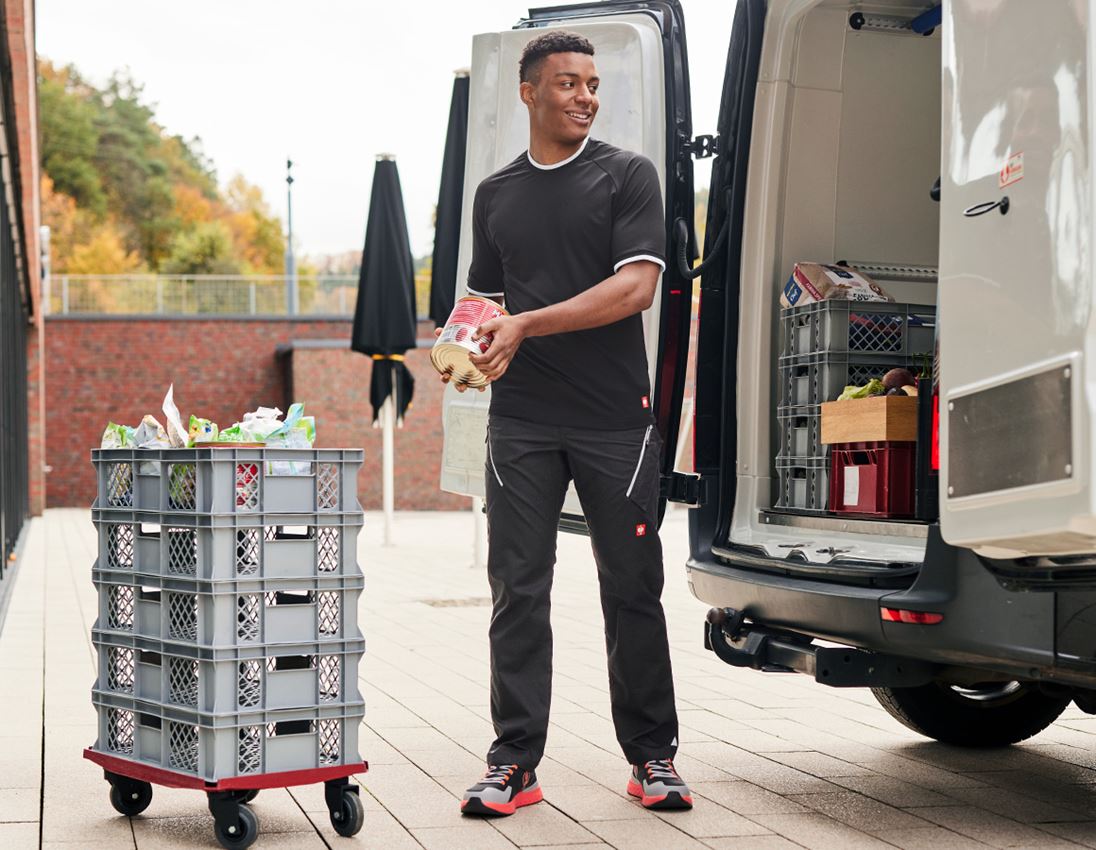 Pantalons de travail: Pantalon à poches multiples e.s.ambition + noir/platine 5