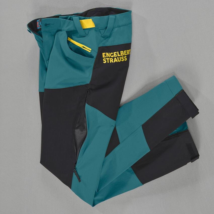 Pantalons de travail: Pantalon de fonction hybride e.s.trail, femmes + vert émeraude/jaune chrome 2