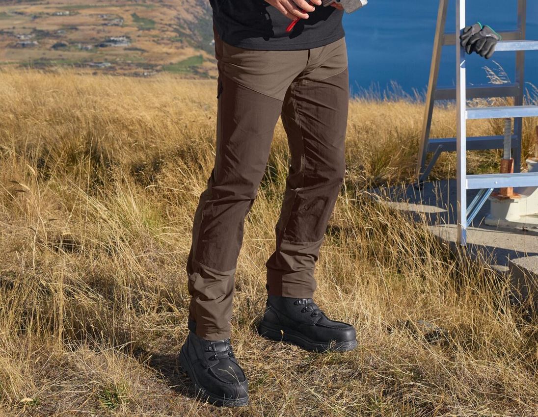 Werkbroeken: Hybrid Functionele broek e.s.trail + kastanje/hazelnoot