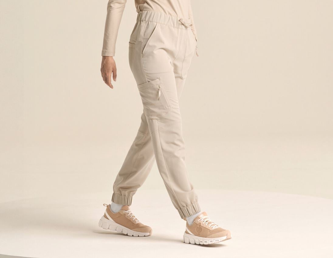 Pantalons de travail: Pantalon Multi-Pocket e.s.avida, femmes + beige jura