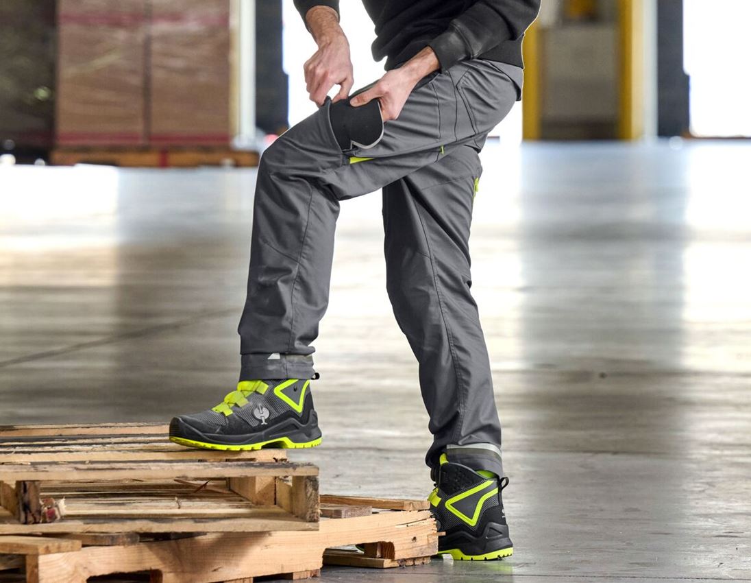Thèmes: Pantalon à taille élastique e.s.ambition + anthracite/jaune fluo 3