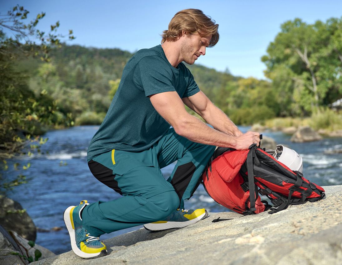 Vêtements: Pantalon fonctionnel Zip-Off e.s.trail + vert émeraude/jaune chrome 2