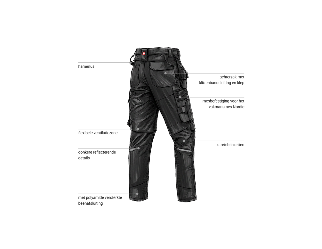 Werkbroeken: Holsterbroek e.s.line.nordic canvas + zwart 2