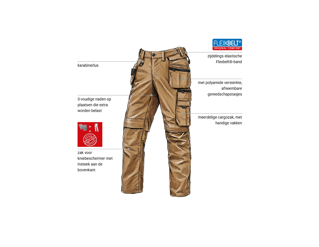 Onderwerpen: Holsterbroek e.s.line.nordic canvas + amandelbruin 1