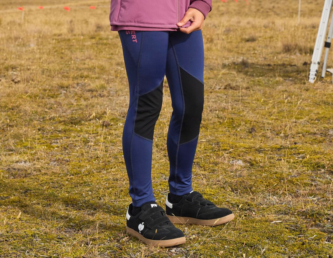 Pantalons: Collant Race e.s.trail, enfants + bleu profond/rose tara