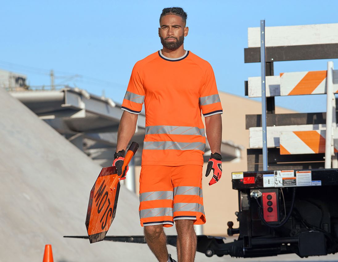 Hosen: Warnschutz Funktions Short e.s.ambition + warnorange/dunkelblau 2