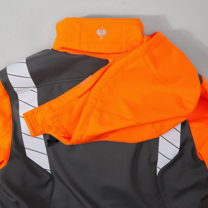 Arbeitsjacken: Warnschutz Winter Softshellparka e.s.motion 24/7 + anthrazit/warnorange 2