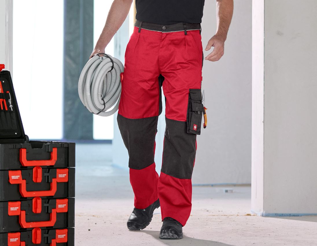 Werkbroeken: Werkbroek e.s.image + rood/zwart 1
