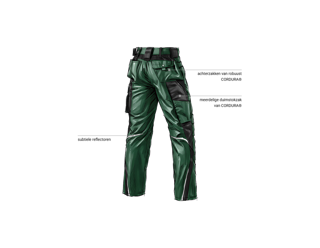 Onderwerpen: Werkbroek e.s.motion + groen/zwart 2