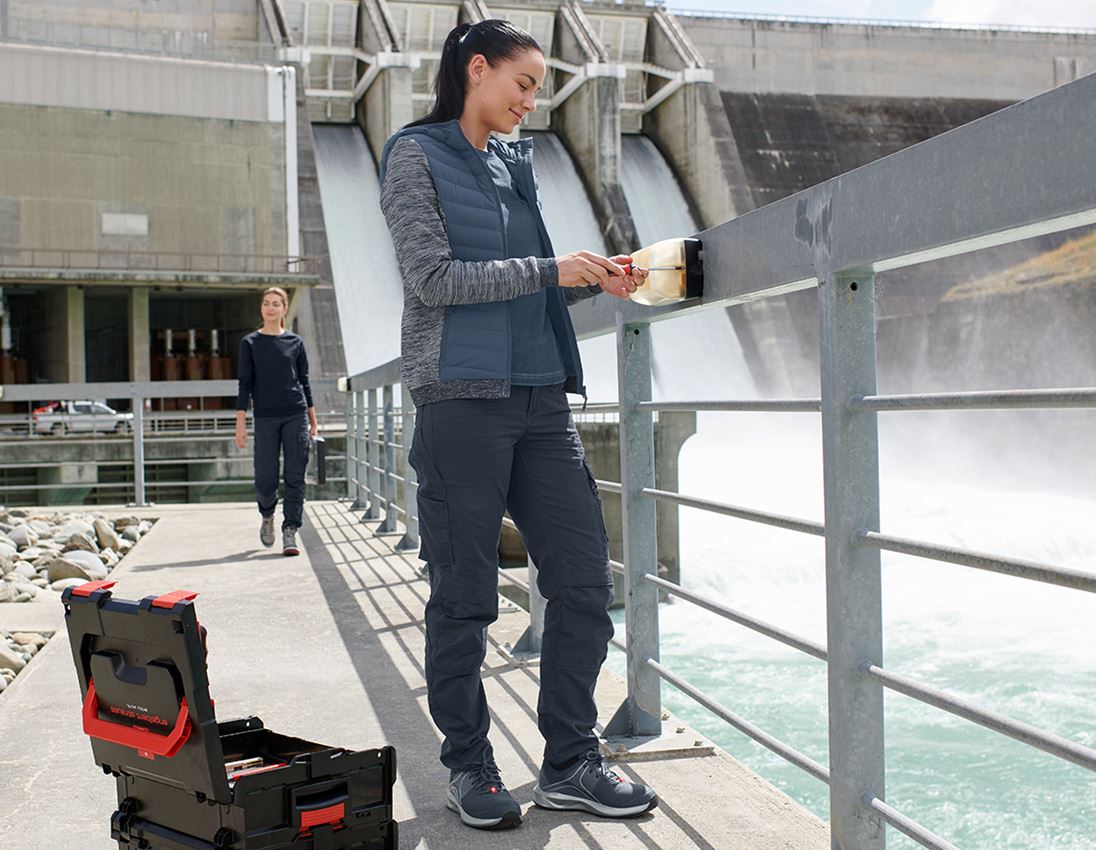 Pantalons de travail: Pantalon à taille élastique e.s.motion ten, femmes + bleu ardoise 1