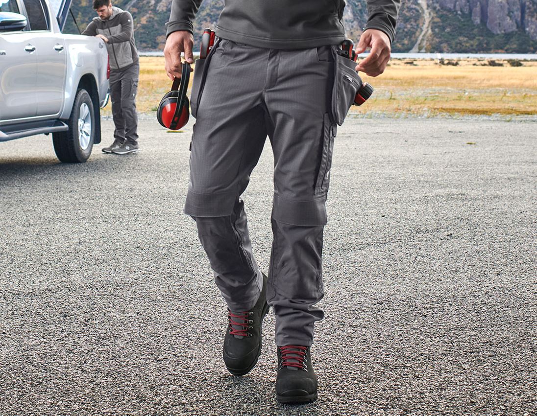 Pantalons de travail: Pantalon à taille élastique e.s.concrete solid + anthracite