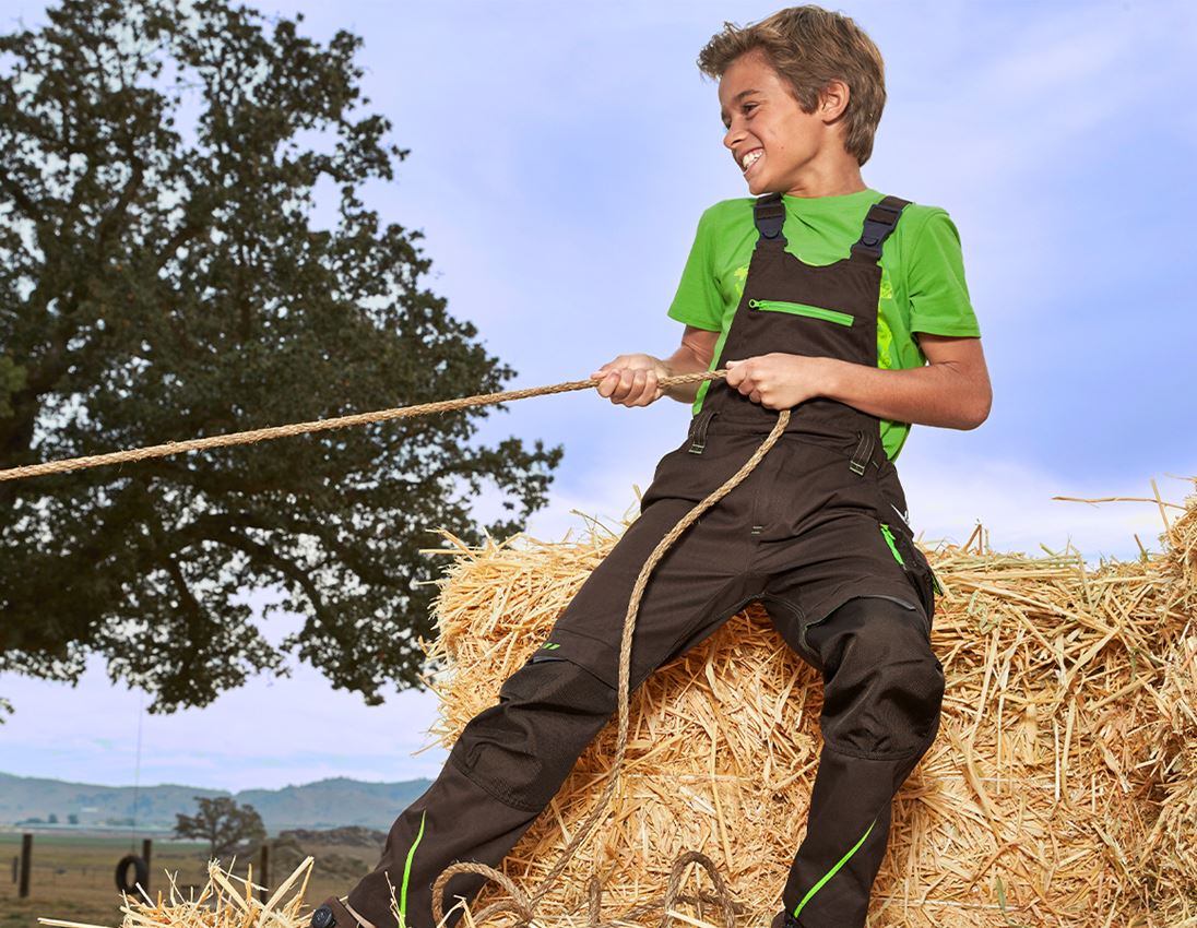 Pantalons: Enfants salopette e.s.motion 2020 + marron/vert d'eau 1