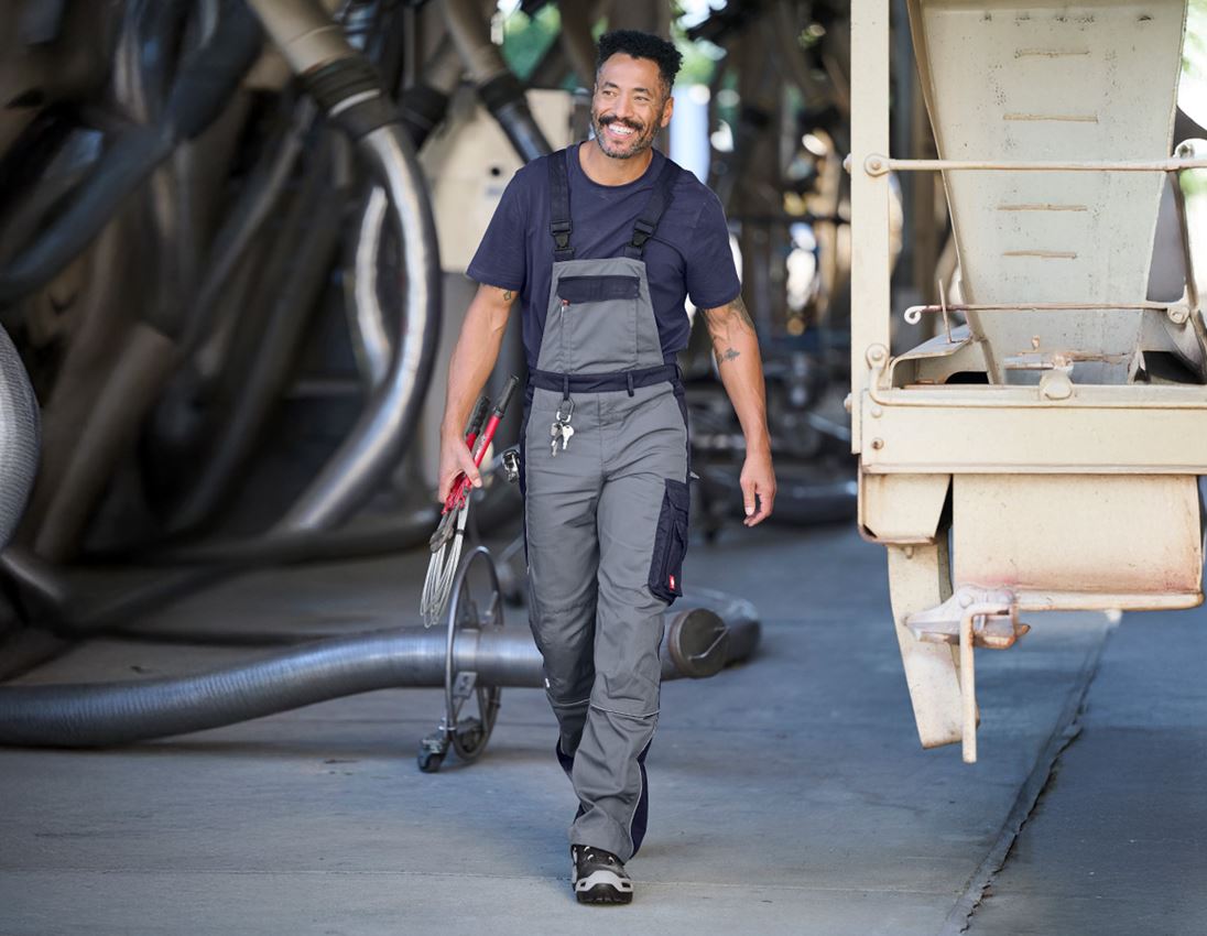 Hosen: Latzhose e.s.active + grau/dunkelblau