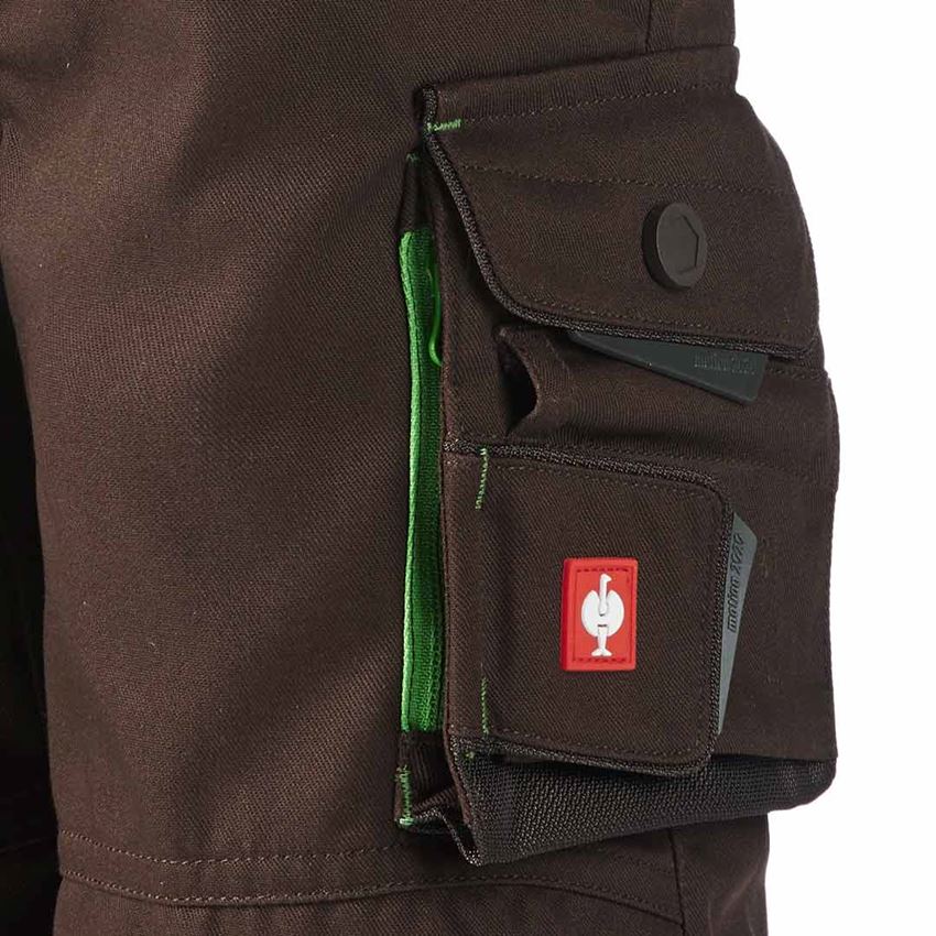 Shorts: Short e.s.motion 2020, enfants + marron/vert d'eau 2