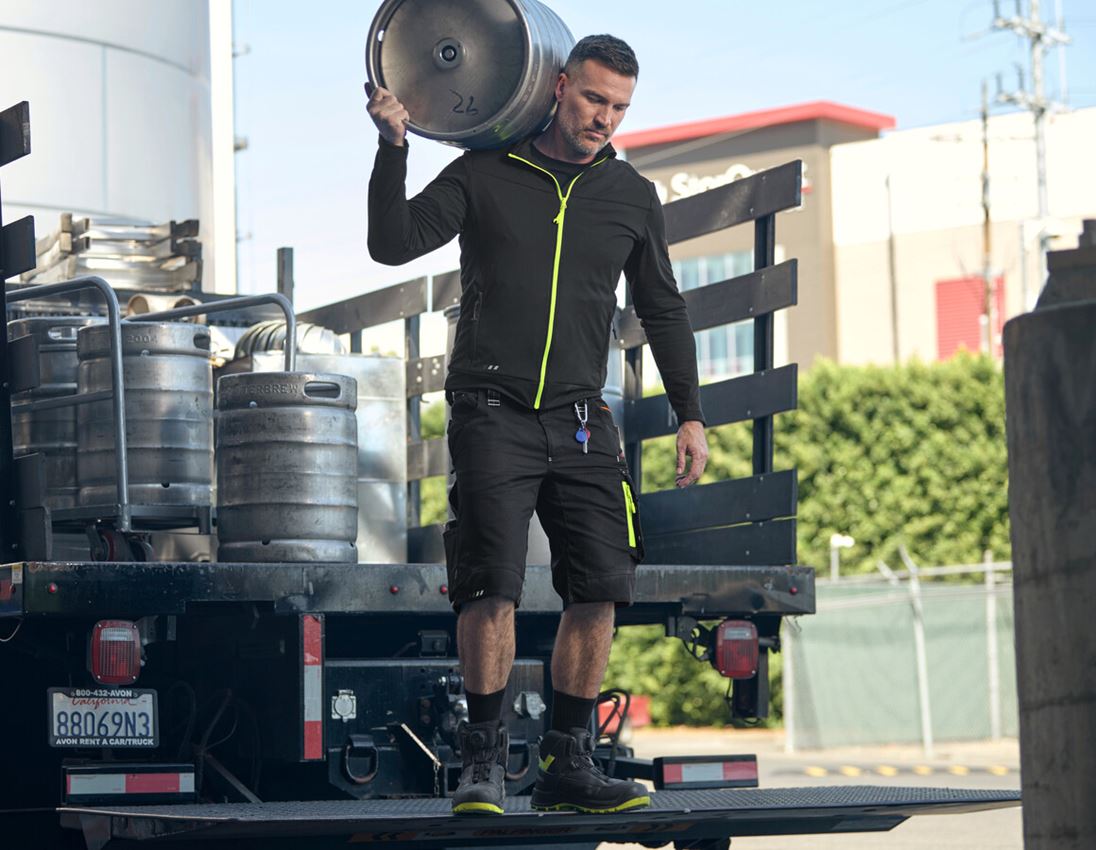 Pantalons de travail: Short e.s.motion 2020 + noir/jaune fluo/orange fluo 2