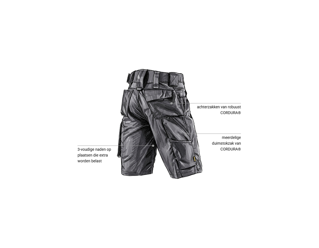 Kleding: Short e.s.motion 2020 + antraciet/platina 2
