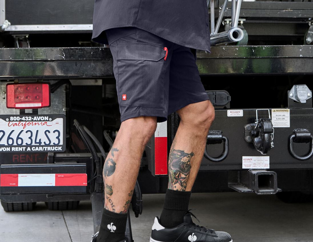 Pantalons de travail: Short e.s.t:aktik light ripstop + bleu nero 2