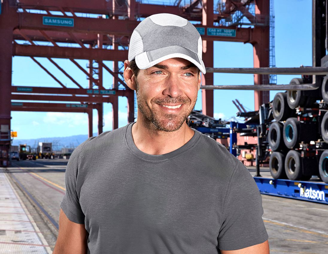 Accessoires: e.s. Functionele cap Comfort fit + wit/platina-melange