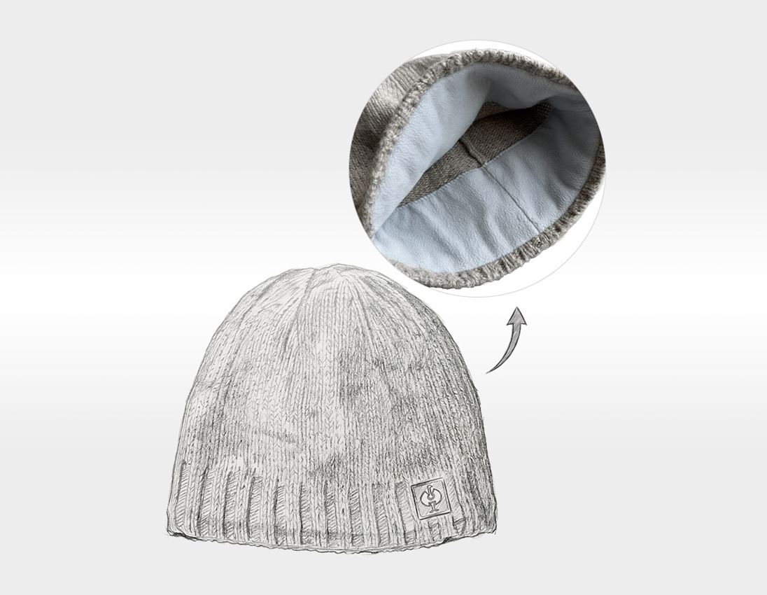 Accessoires: e.s. Grof gebreide muts + natuur