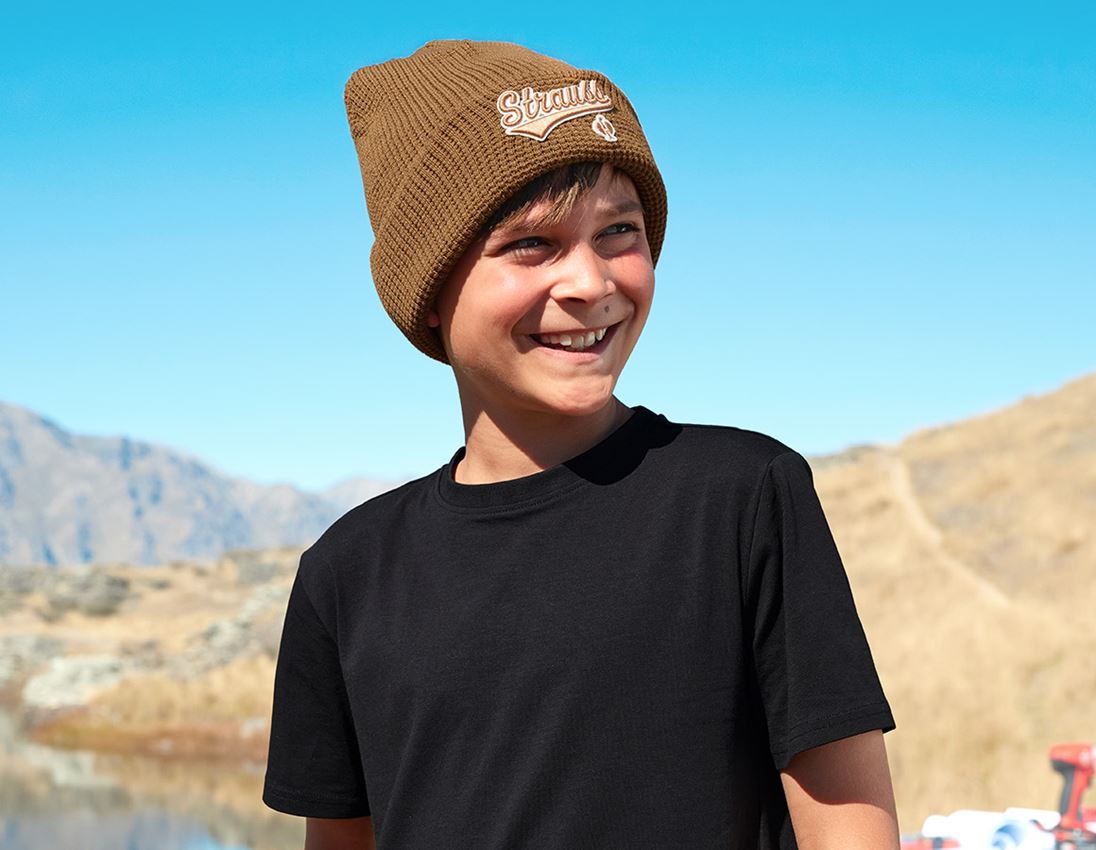 Accessoires: Bonnet tricoté e.s.e:pic + brun amande 2