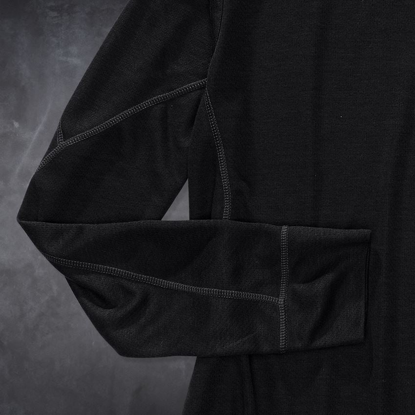 Unterwäsche | Thermokleidung: e.s. Funktions-Longsleeve basis-light + schwarz 2