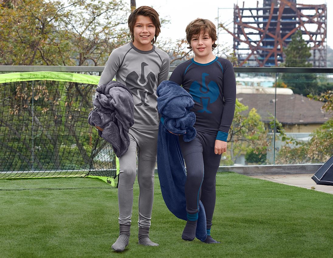 Unterwäsche: e.s. Funktions Longsleeve seamless - warm, Kinder + platin 1